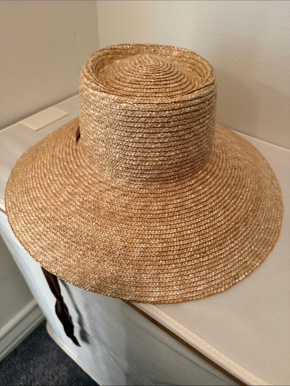 Lack Of Color Natural Paloma Sun Hat with Brown Ribbon Tie - Picture 5 of 5